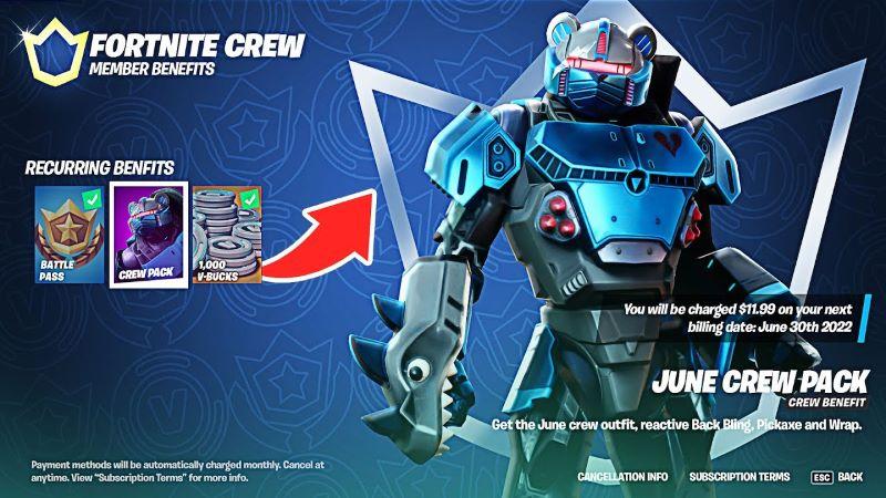 Fortnite Crew Pack de junio de 2022 revelado